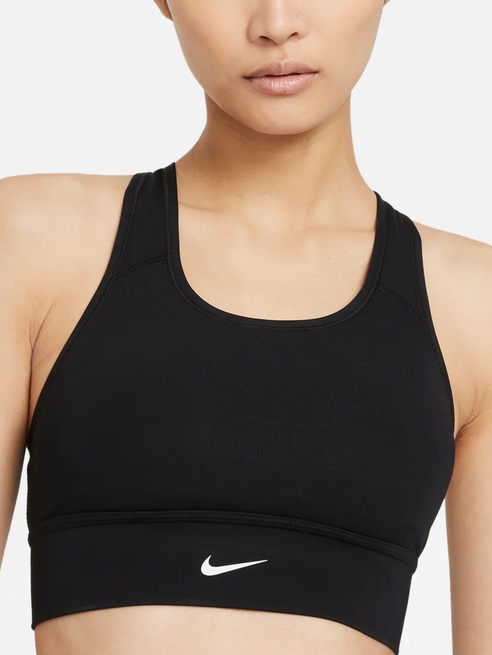Nike Swoosh Dri-FIT Medium Support Sports Bra Black Size XL